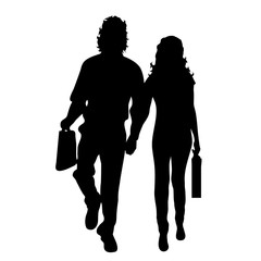 Wall Mural - Vector silhouette of couple.