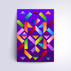 Poster - abstract cover design with creative geometric pattern. eps10 vector.