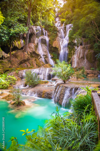 Tat Kuang Si Waterfalls at Luang prabang, Laos. © Em7