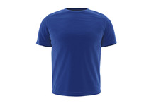 T-shirt Mens Blue Style Clothes, Front View. 3D Graphic
