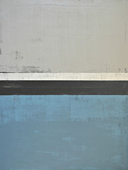 Wall Mural - Grey and Blue Abstract Art Painting