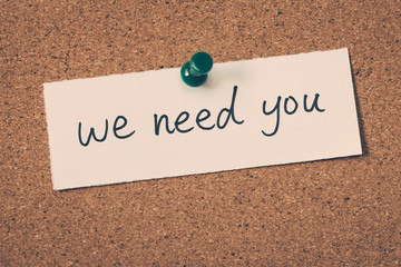 Sticker - We need you