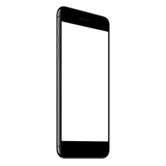 Poster - vector, mock up phone white screen perspective view