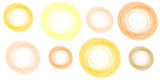 Fototapeta  - pencil colorful hand drawn circles, abstract vector illustration