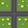 Aerial scene of intersection