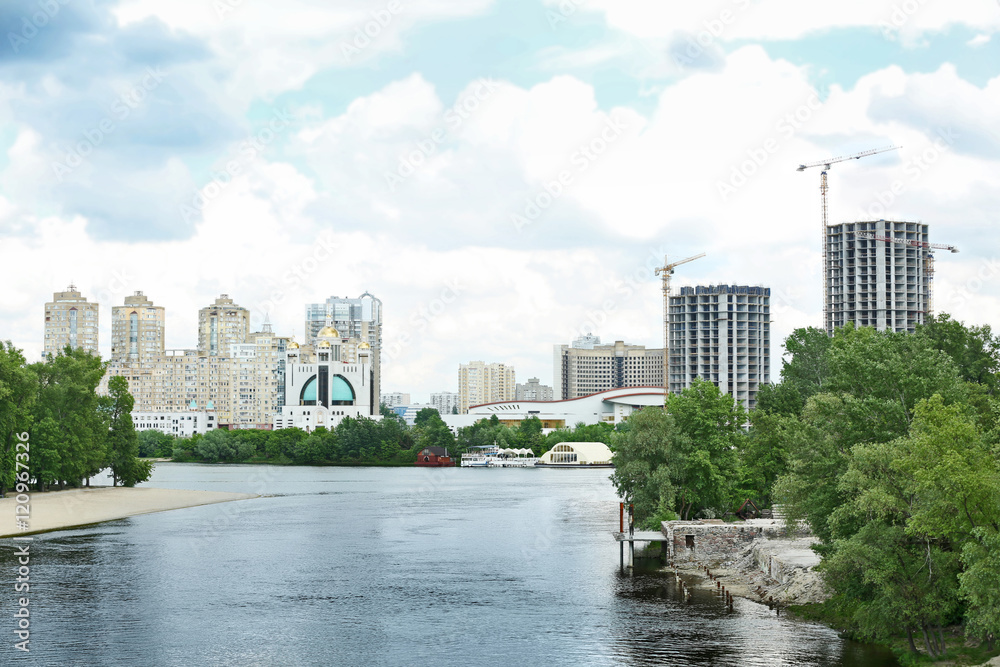 View of the multi-storey buildings