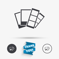 Poster - Photo frame template icon. Strips.