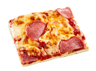 Wall Mural - Portion of cooked Italian pepperoni pizza