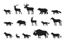 Animals Icons Set Vector