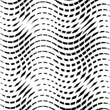 Abstract Pattern, Black White Stripe Wavy Mesh.For Wallpaper,fabrics,t-shirts, And So On.Vector Illustration.