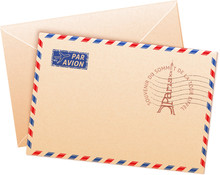 Old French Envelope With Eiffel Tour