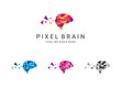 Pixel brain logo.