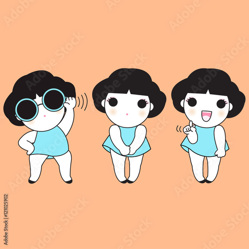 Fotografie, Obraz Listen, Think And Speak Up Character illustration