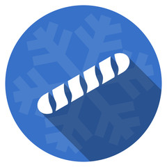 Poster - baguette blue flat design christmas winter web icon with snowflake
