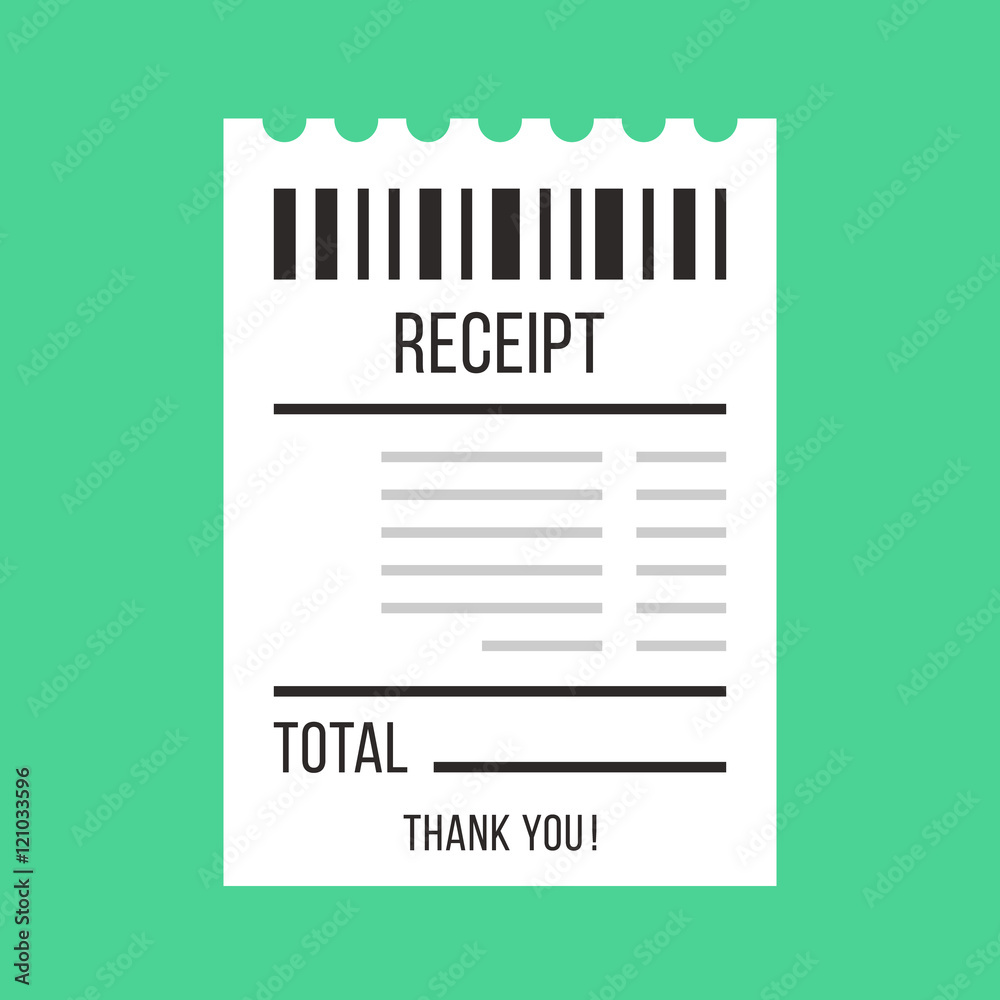 Restaurant Receipt Clipart