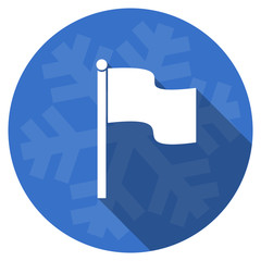 Aufkleber - flag blue flat design christmas winter web icon with snowflake