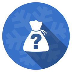 Poster - riddle blue flat design christmas winter web icon with snowflake