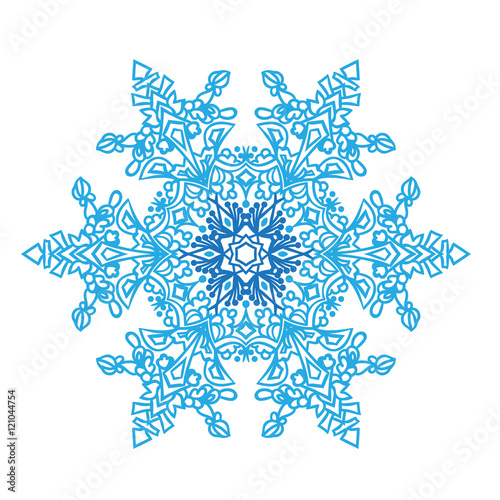 Download Hand-drawn doodles natural snowflake. Zentangle mandala ...
