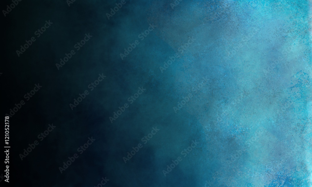 gradient blue textured background with black border shadow - obrazy, fototapety, plakaty 