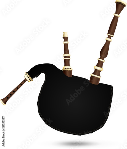 Fotografía Biniou koz - traditional French bagpipe