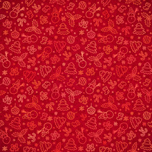 Red Christmas Paper Vector Seamless Pattern