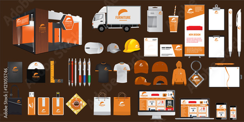 Fotografía Set of Corporate identity and stationery elements