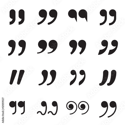Кавычки в русском языке примеры Collection of quotation marks. Black quote symbols isolated on a white backgroun