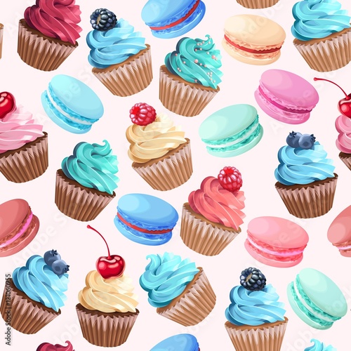 Fototapeta do kuchni Sweets seamless pattern