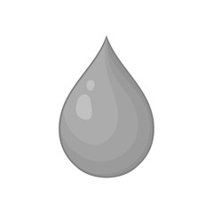 Poster - Drop icon in black monochrome style on a white background vector illustration