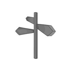Poster - Direction signs icon in black monochrome style on a white background vector illustration