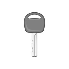 Poster - Car key icon in black monochrome style isolated on white background. Open symbol vector illustration