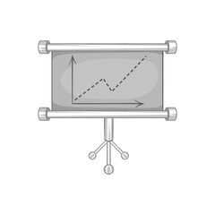 Poster - Board with statistics icon in black monochrome style isolated on white background. Information symbol vector illustration