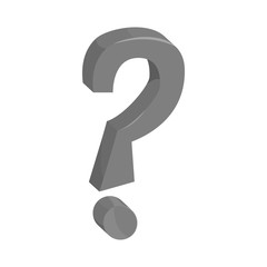 Poster - Question mark sign icon in black monochrome style isolated on white background vector illustration