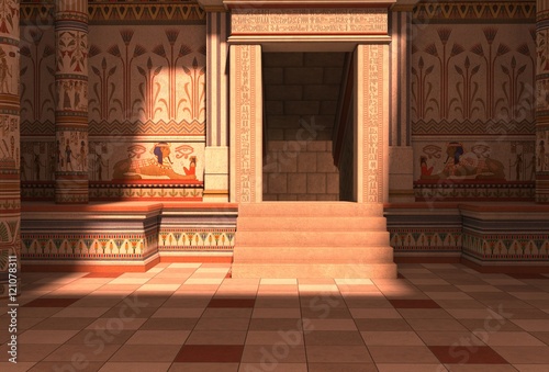 Dekoracja na wymiar  ilustracja-3d-palac-faraonow