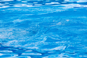 expanse of blue water in the pool as a background
