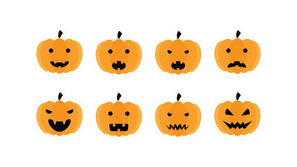 Wall Mural - helloween event icon pack illustration - jack o latern