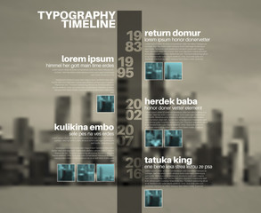 Poster - Vector Infographic typography timeline report template