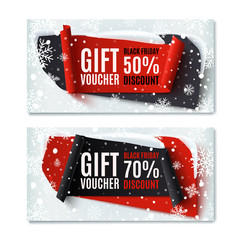 Sticker - Two, Black Friday, winter gift vouchers.