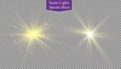 Wall Mural - glow light effect. star burst with sparkles. vector illustration