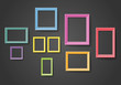 © bannosuke - Blank colorful frame set isolated on wall Vector