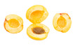 © schankz - yellow apricots on a white background