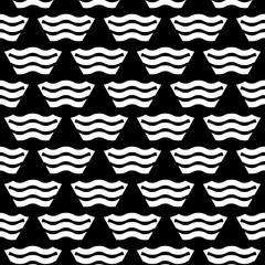 Poster - vector abstract geometric seamless pattern in black and white