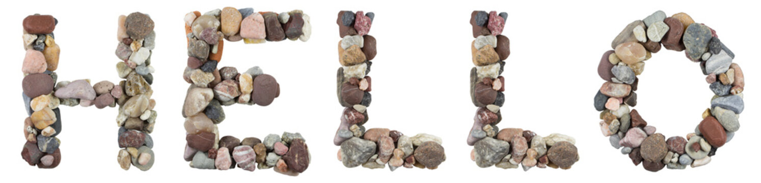 HELLO word with Sea Stone