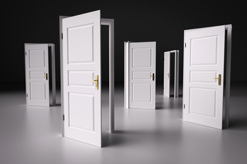 Many ways to choose from, open doors. Decision making