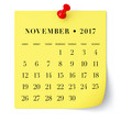 November 2017 - Calendar