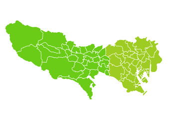   東京都のエリアマップ