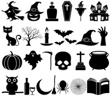Halloween Icons Set Collection