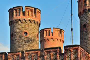 Sticker - Tower Friedrichsburg gate on a summer evening. Kaliningrad, form