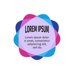 Poster - Bright design elements for the abstract colorful background. Color triangular stickers with the text. Web templates. Graphic contemporary design element.Bright children substrate under the text.
