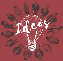Canvas Print - Idea Brainstorm Creative Planning Success Concept